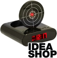 Часы-будильник мишень и пистолет GUN ALARM CLOCK