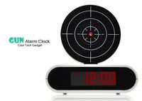 Часы-будильник мишень и пистолет GUN ALARM CLOCK